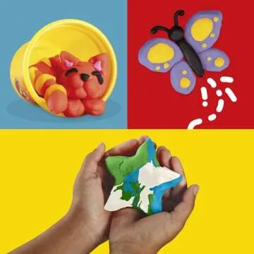 Play-Doh 9 Pack Favorite Color Set, Assorted Colors, 2 & 4 Ounce Modeling Compound Cans, Kids Arts & Crafts, Preschool Toys for 2 Year Old Girls & Boys & Up (Amazon Exclusive)