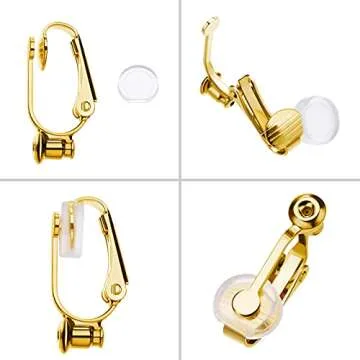 18 Pieces Clip-on Earrings Converter Components with Post for Non-Pierced Ears and Comfort Earring Pads
