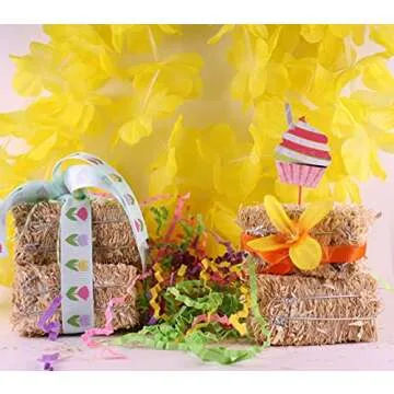 Meyer Imports Mini Hay Bales - Small - (Pack of 6) Small Decorative Hay – for Craft/Dollhouse/Farm/Halloween/Table Decoration - 2.5 x 1 Inches Each