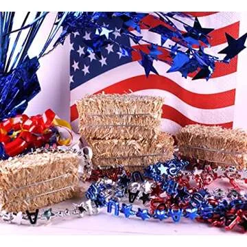 Meyer Imports Mini Hay Bales - Small - (Pack of 6) Small Decorative Hay – for Craft/Dollhouse/Farm/Halloween/Table Decoration - 2.5 x 1 Inches Each