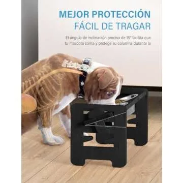 Vantic Adjustable Elevated Dog Bowls with Stainless Steel Dishes