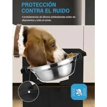 Vantic Adjustable Elevated Dog Bowls with Stainless Steel Dishes