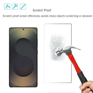 Ailun Glass Screen Protector for Galaxy S25 Ultra [6.9 Inch] 3Pack + 3Pack Camera Lens Tempered Glass Fingerprint Unlock 0.25mm Ultra Clear Anti-Scratch Case Friendly [Not For S25/S25 Plus]
