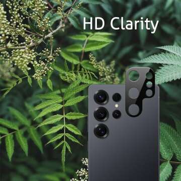 Ailun Glass Screen Protector for Galaxy S25 Ultra [6.9 Inch] 3Pack + 3Pack Camera Lens Tempered Glass Fingerprint Unlock 0.25mm Ultra Clear Anti-Scratch Case Friendly [Not For S25/S25 Plus]