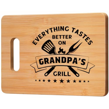 GiftyTrove Gifts for Grandpa, Best Grandpa Christmas Gifts - Personalized Bamboo Cutting Board Gift ...