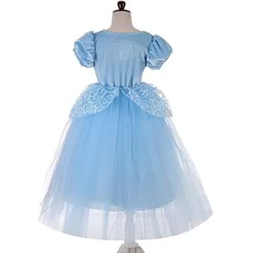 Dressy Daisy Princess Costumes for Girls Halloween Party Fancy Dress Up Blue Ball Gown Size 6