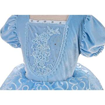 Dressy Daisy Princess Costumes for Girls Halloween Party Fancy Dress Up Blue Ball Gown Size 6