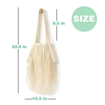 YOYI YOYI Reusable Produce Bags Cotton Mesh Grocery Bags,Washable Portable Vegetable Bag, 100% Cotto...