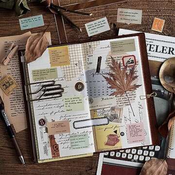 Inspirational Vintage Stickers Set for Scrapbooking and More