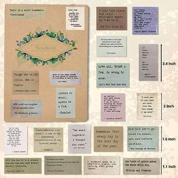 Inspirational Vintage Stickers Set for Scrapbooking and More