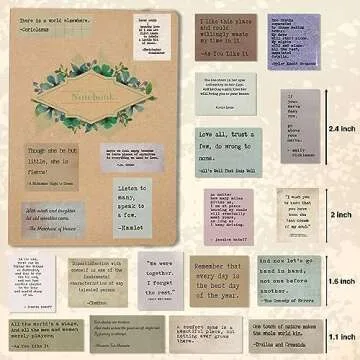 Inspirational Vintage Stickers Set for Scrapbooking and More