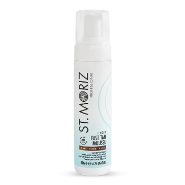 St Moriz Professional 1 Hour Fast Self Tanner Mousse, Light to Dark – Instant, Express Self Tanner...