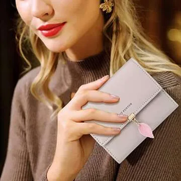 FT FUNTOR RFID Women's Trifold Wallet with ID Window