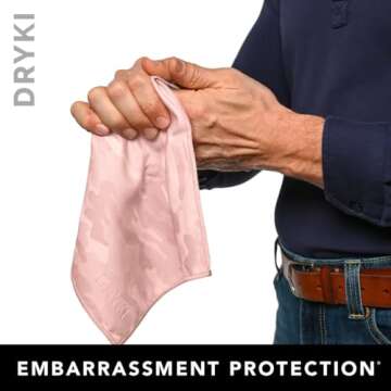 DRYKI Sweat Absorbing Handkerchiefs - The Original Quick-Dry Microfiber Sweat Rags & Towels for Face, Hands, & Body - Perfect for Gym, Sports, and Work (Pink Camo, 5 Pack)