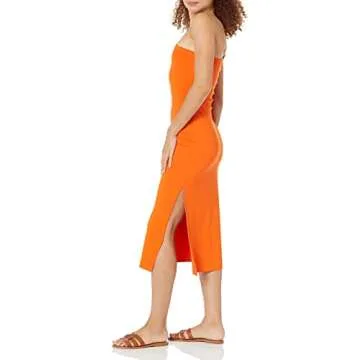 Aditi One Shoulder Bodycon Dress | Fire Orange