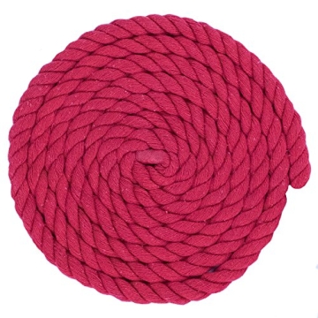 Vibrant Red 3 Strand Twisted Cotton Rope - Perfect for Crafts