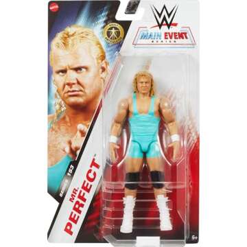 Mattel WWE Mr. Perfect Action Figure, Main Event Series #153 6-inch Collectible with 10 Articulation Points & Life-Like Look