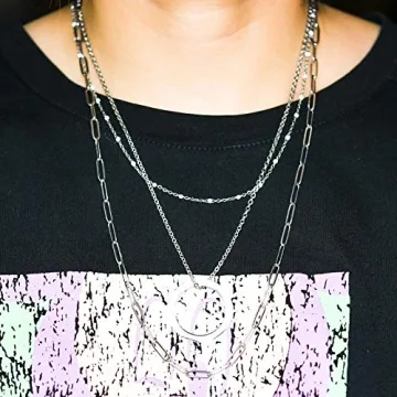 Sunling Dainty Paperclip Link Necklace - Elegant & Durable