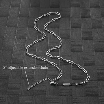 Sunling Dainty Paperclip Link Necklace - Elegant & Durable