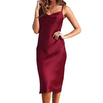 Chic xxxiticat Spaghetti Strap Midi Dress for Parties
