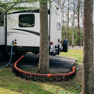 Camco RhinoEXTREME 20’ Camper & RV Sewer Hose - Ready-to-Use Sewer Kit Includes 360° Clear Swivel Wye Fitting & Removable 4-in-1 Adapter that Allows for Easier RV Sewer Hose Storage (21056)