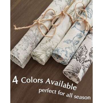 JINCHAN Floral Placemats Set of 4 Perfect for Dining