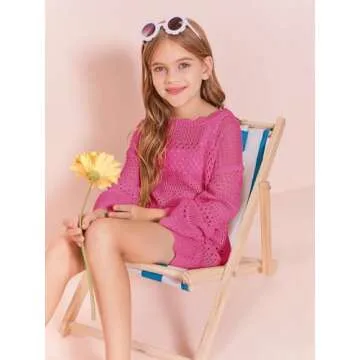 Batermoon Girls Crochet Cover Up for Stylish Summer Fun