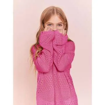 Batermoon Girls Crochet Cover Up for Stylish Summer Fun