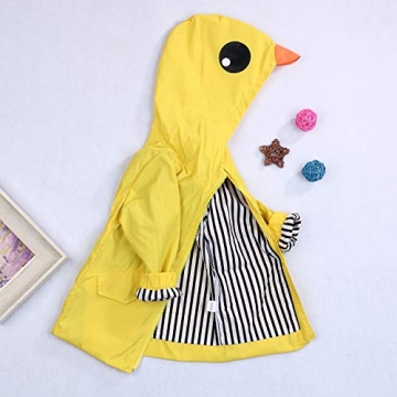 Cute Duck Toddler Raincoat Waterproof Yellow 4T