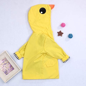Cute Duck Toddler Raincoat Waterproof Yellow 4T