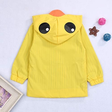 Cute Duck Toddler Raincoat Waterproof Yellow 4T