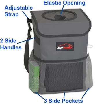 EPAuto Waterproof Car Trash Can - Organize Your Vehicle