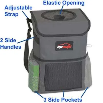 EPAuto Waterproof Car Trash Can - Organize Your Vehicle