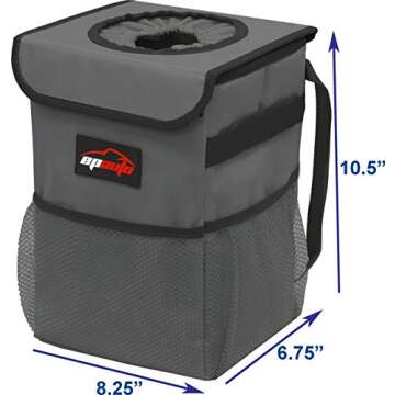 EPAuto Waterproof Car Trash Can - Organize Your Vehicle