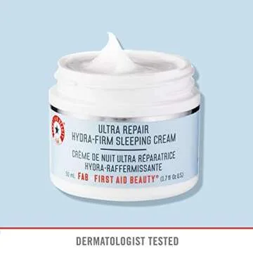 First Aid Beauty Ultra Repair Hydra-Firm Sleeping Cream, Intense Nighttime Moisturizer – 1.7 Oz.