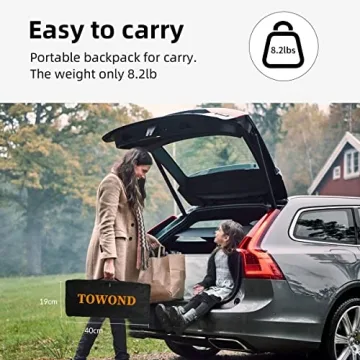 TOWOND 120 Inch Portable Projector Screen for Outdoor Fun