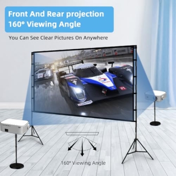TOWOND 120 Inch Portable Projector Screen for Outdoor Fun