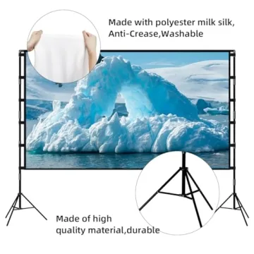 TOWOND 120 Inch Portable Projector Screen for Outdoor Fun