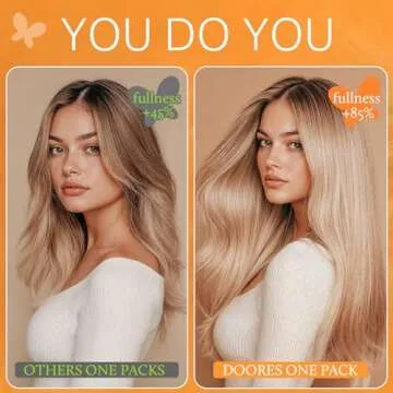 DOORES 18" Clip-in Human Hair Extensions - Natural Volume and Style