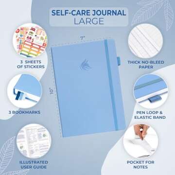 Clever Fox Self-Care Journal – Wellness & Daily Reflection Notebook – Mental Health & Personal Development Journal – Self-Care, Meditation & Mood Journal for Women & Men – Large (Periwinkle)