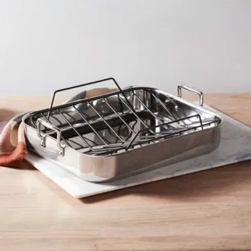 Stainless Steel Roasting Pan with Nonstick Rack