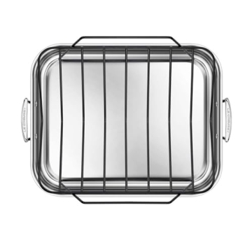 Stainless Steel Roasting Pan with Nonstick Rack