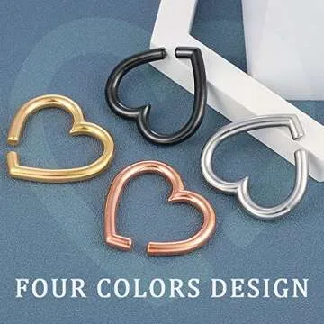 LADEMAYH Gold Heart 2g Gauges Earrings for Women