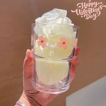 Olvini 13oz Glass Tumbler with Straw for Stylish Sipping