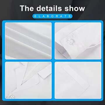 SATINIOR 6 Pieces Mad Scientist Costume for Adult Back to the Future Halloween Mad Scientist Wig Lab Coat(Medium)