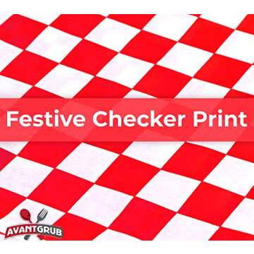 Avant Grub Deli Paper 300 Sheets. Turn Your Backyard Cookout Party into a Classic Drive-In with Red ...