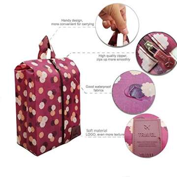 M-jump 4 Pack Travel Essentials Shoe Bags for Everyone