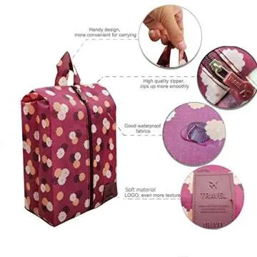 M-jump 4 Pack Travel Essentials Shoe Bags for Everyone
