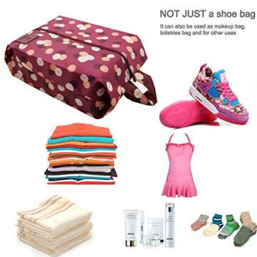 M-jump 4 Pack Travel Essentials Shoe Bags for Everyone