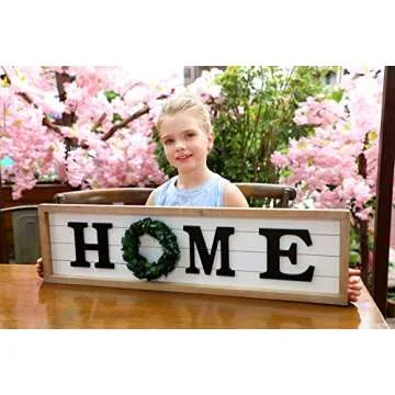 SIMPLY ANI Rustic Home Sign with Real Wreath